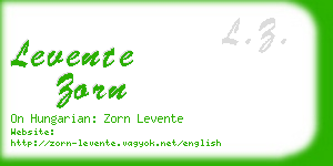 levente zorn business card